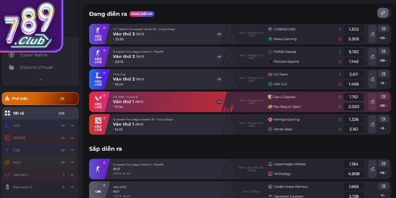 Tham gia cược E-sports